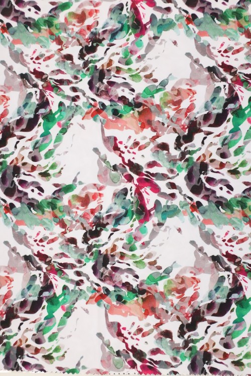 Swiss Cotton Silk Printed  (Abstract Design)