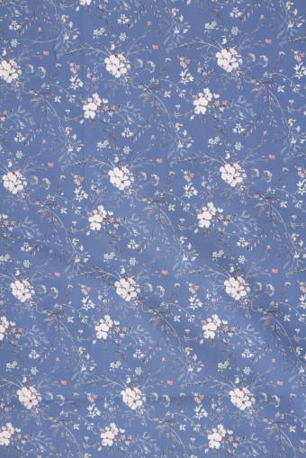 SWISS COTTON PRINTED-FLOWER DESIGN - P/METER