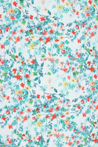 SWISS COTTON PRINTED-FLOWER DESIGN - P/METER