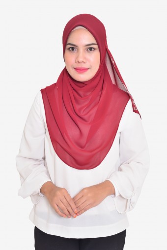 Plain Chiffon Instant Scuba With Stone Plain Chiffon Instant Scuba With Stone