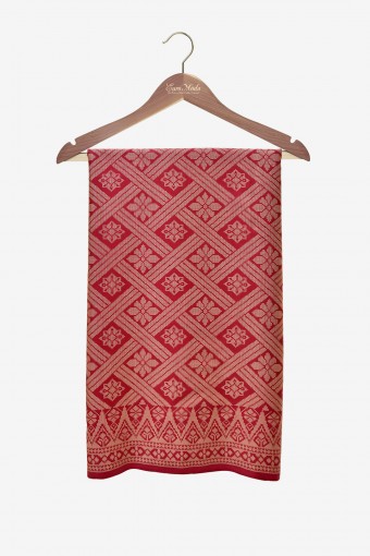 Swiss Cotton Silk Printed (Songket Design)