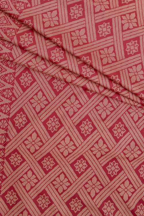 Swiss Cotton Silk Printed (Songket Design)