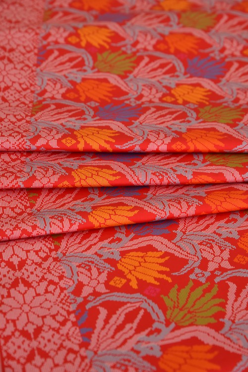 Swiss Cotton Silk Printed (Songket Design)