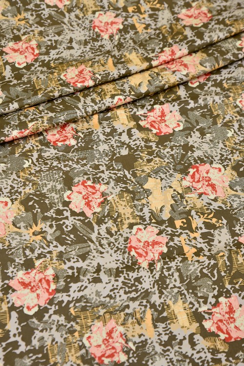 Swiss Cotton Silk Printed (Flower Design)