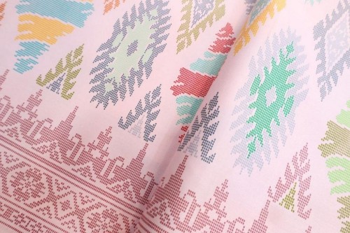 Swiss Cotton Silk Printed  (Songket Design)