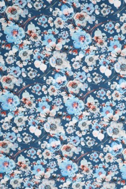 SWISS COTTON PRINTED-FLOWER DESIGN