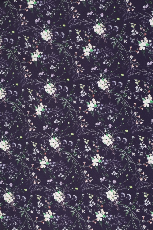 SWISS COTTON PRINTED-FLOWER DESIGN