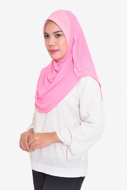 Plain Chiffon Instant Scuba With Stone